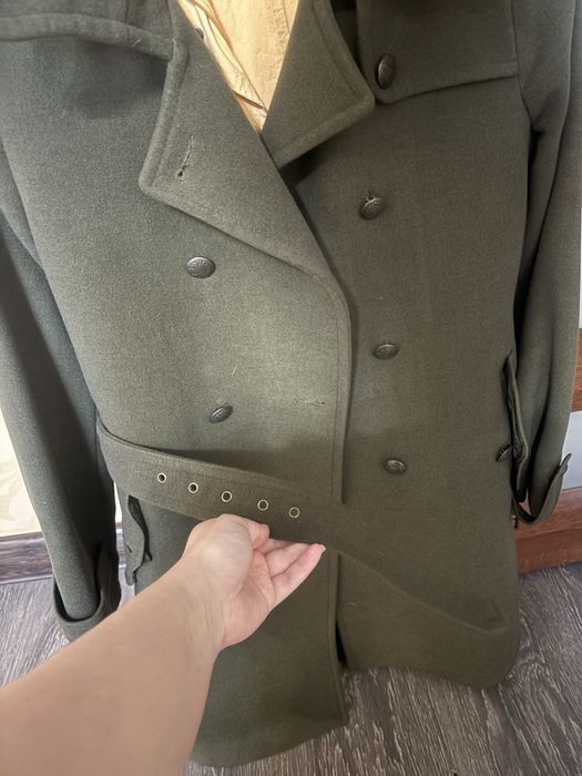 Пальто натуральное цвет хаки