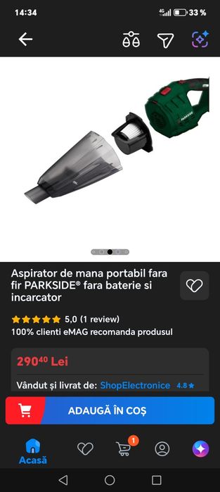 Aspirator parkside fara fir