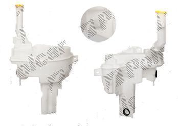 Rezervor spalator parbriz Mazda 3, 2003-2009, Mazda 5, 2005-2010, fara pompa spalator, capacitate mare, cu gaura pt senzor, cu sistem spalare faruri