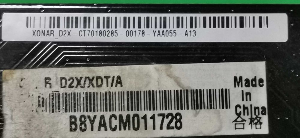 Звукова аудио карта ASUS Xonar D2X, PCI-E x1, 24-bit / 96kHz (5.1) за геймърски PC компютър за Linux Windows CMI8788 [Oxygen HD Audio]