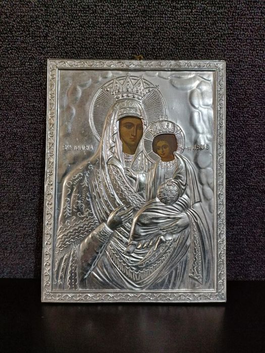 Icoana veche(argintata)