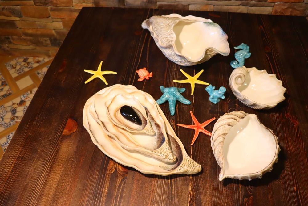 чинии италиански порцелан, ръчна изработка