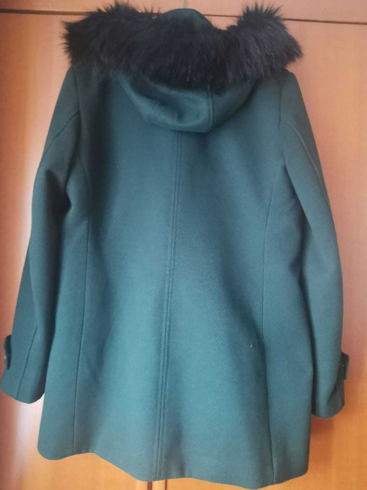 Vand palton primavara/toamna Orsay, verde inchis, marimea 40, 150 lei