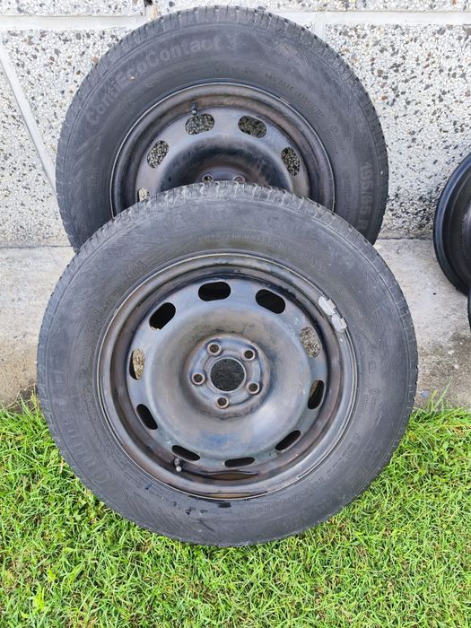 Стоманени джанти 15" 5x100 ET38 + 2 летни гуми Continental 195/65 R15