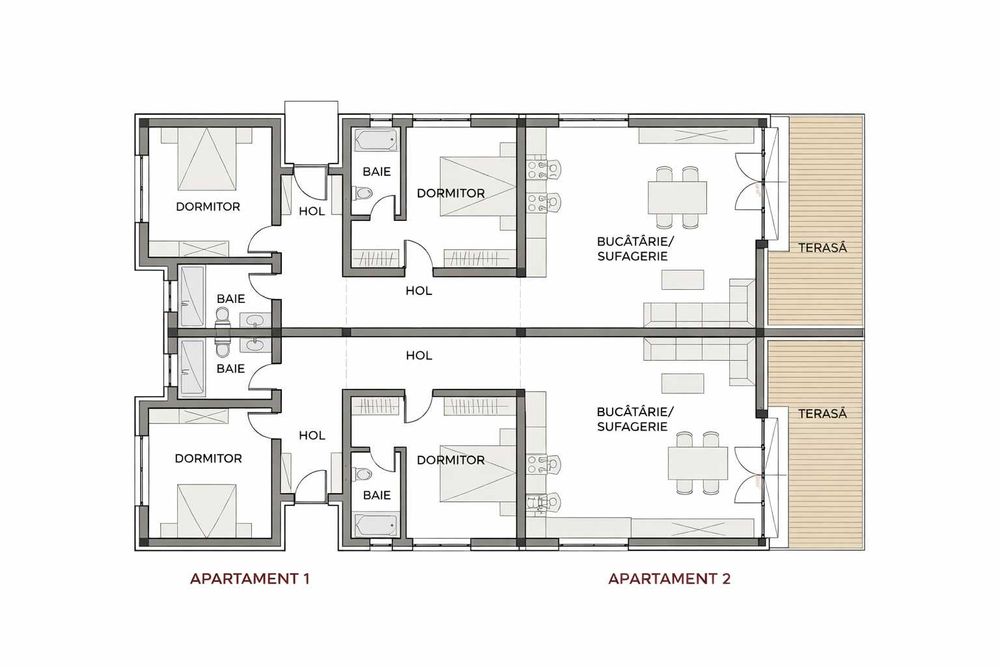 Duplex modern, finisaje premium, gradina proprie, zona linistita