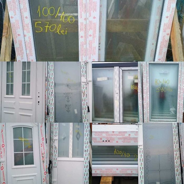 Usi si Geamuri PVC noi/sh diferite modele si dimensiuni, preturi bune.