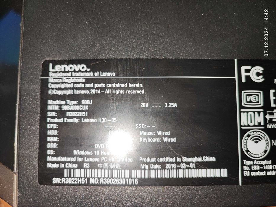 PC Lenovo Windows 10