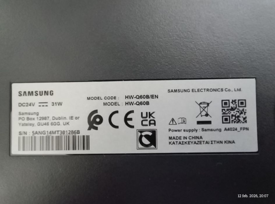 Soundbar samsung hw-q60b 5.1 /schimb cu linie audio