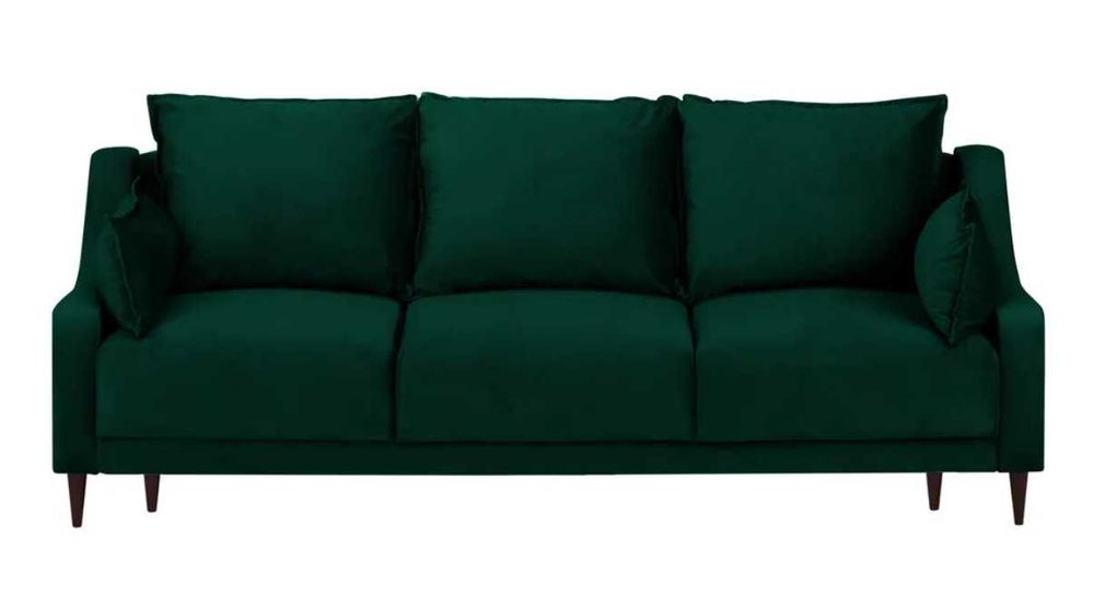 Vand canapea extensibila verde inchis cu catifea