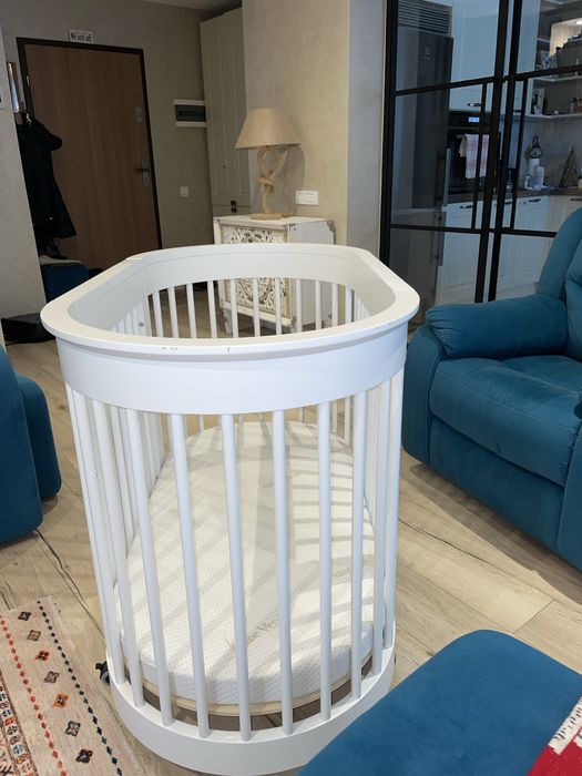 Patut oval alb lemn Azzura Design-Olalla