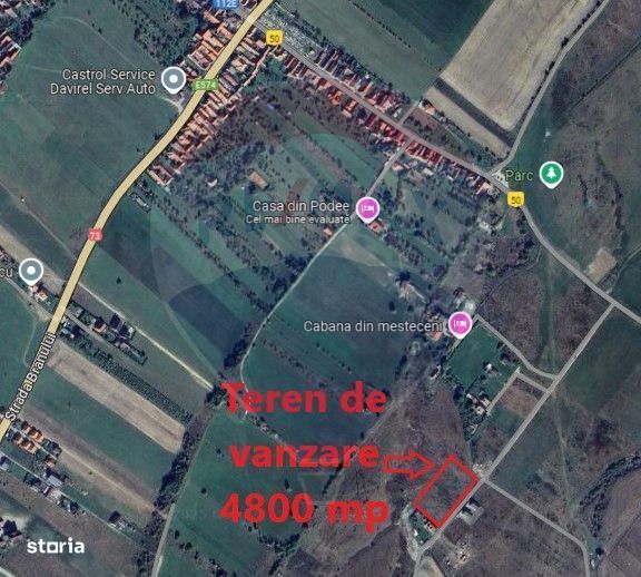 Teren Tohanu Nou, intrare Sohodol, 4800mp