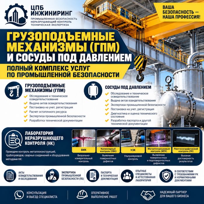 ЧТО ПТО Обследование и экспертиза грузоподьемных кранов