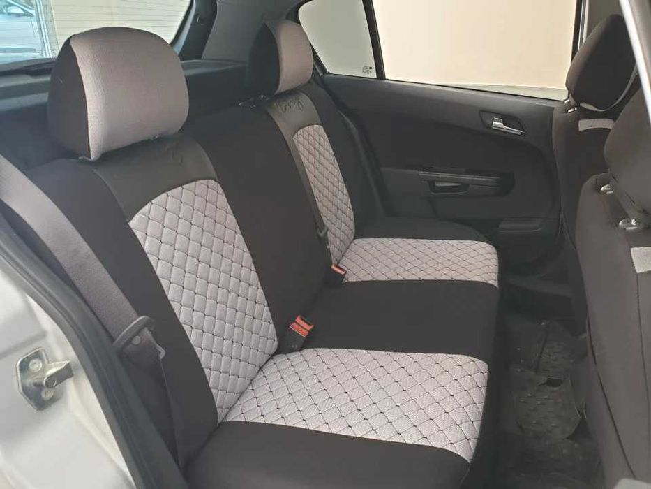 Huse scaune auto universale, piele ecologica neagra cu material textil