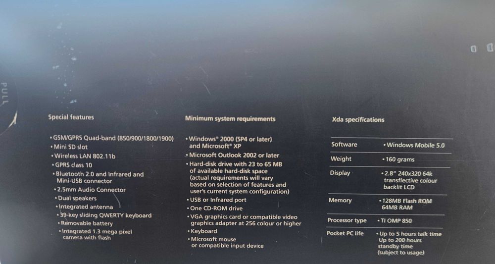 HTC Wizard / Xda Mini S Windows Mobile, пълен комплект, като нов