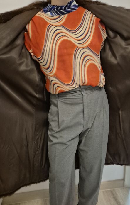 Haina de blana naturală de nutrie autentica