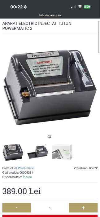 Aparat de facut/injectat Tigari Powernatic2+