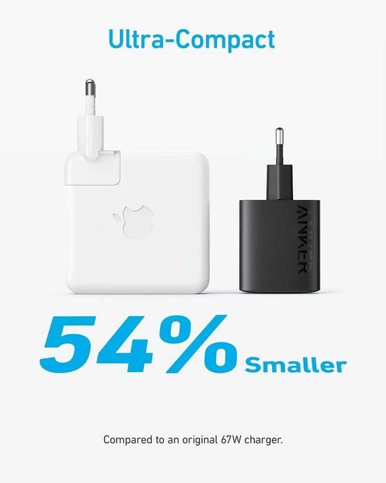 Anker 315 67W USB-C PD зарядно, с кабел, черен цвят