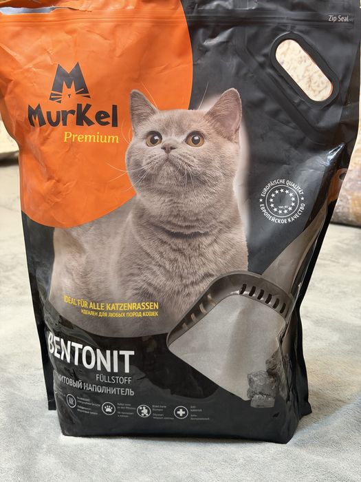 Корм для кошек Monge и наполнитель от Bentonit
