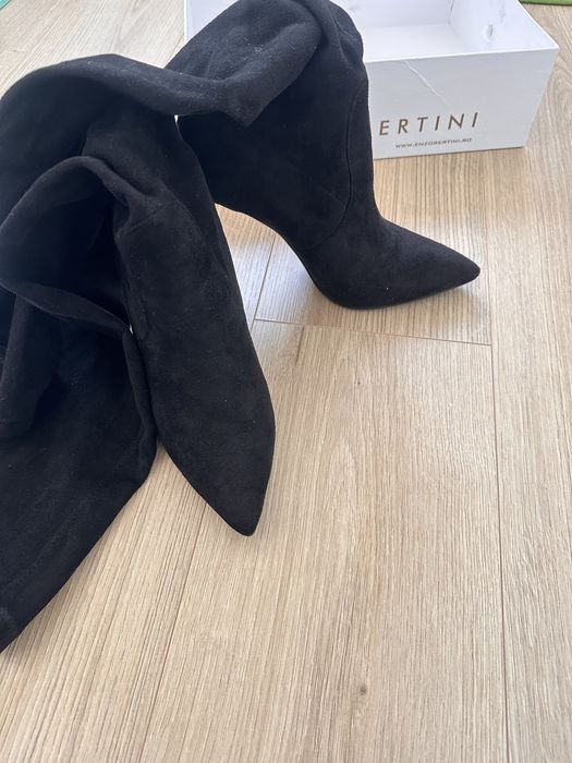 Cizme peste genunchi negre