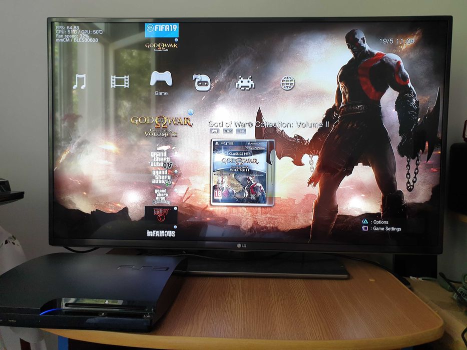 PS3 modat CFW 500 GB + 60 jocuri (GTA V, Red Dead, God of War, NFS)