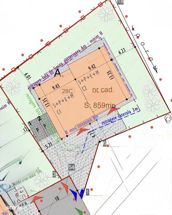Teren intravilan de vanzare,859 mp,PUZ aprobat,Dambul Rotund,Cluj-Napo