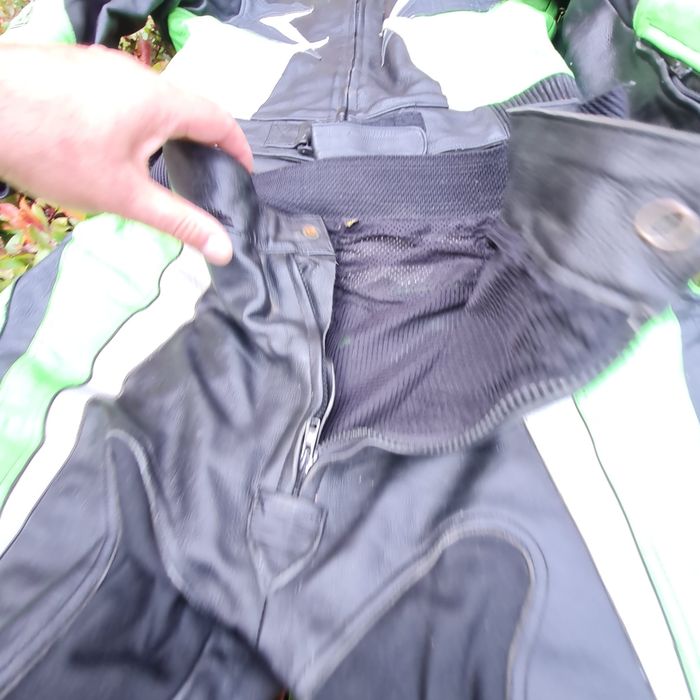 Мото яке и панталон екип естествена кожа