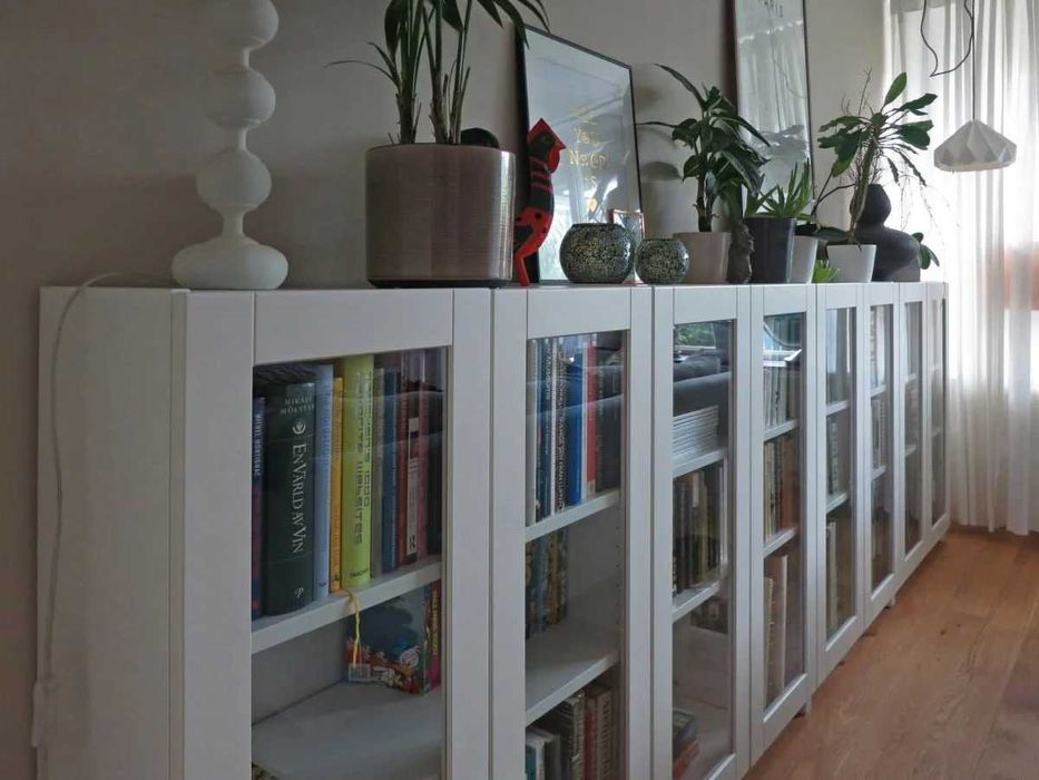 Usi usa SAVEDAL IKEA 40x100 cu geam de sticla, alb pentru cadru 80x100
