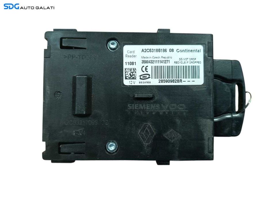 Kit Pornire ECU Calculator Motor Control Confort Coloana Ax Blocator Volan Cartela Cititor Chei Cheie CIP Imobilizator Renault Megane 3 1.9 dCi 2008 - 2016 Cod 237100055R 0281015798 284B13640R 285909828R [LS0146]