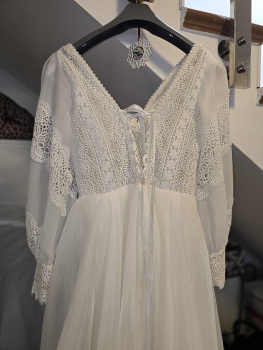 Rochie mireasă nouă, nepurtată, măsura M (38-40).