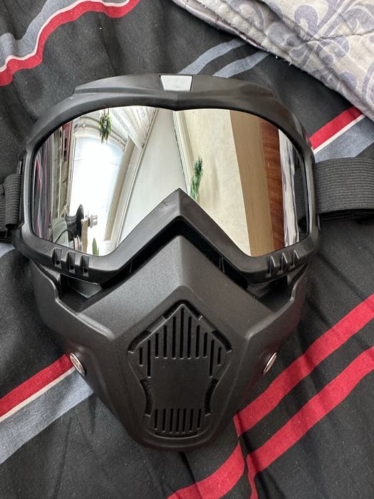 Мото маска с огледален визьор