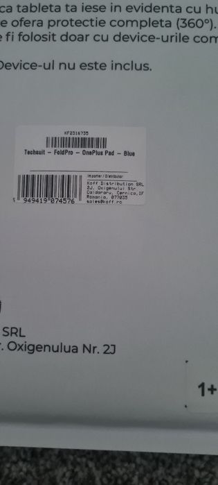 Husa pentru OnePlus Pad, Techsuit, FoldPro (Albastru)