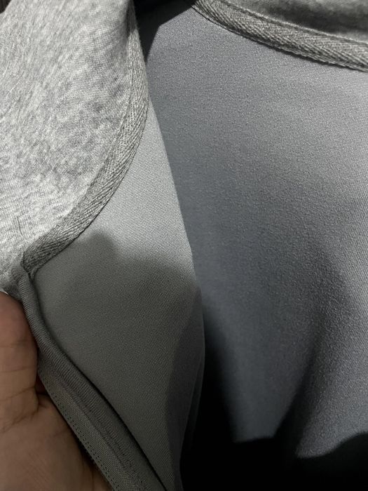 Зип худи серое базовое