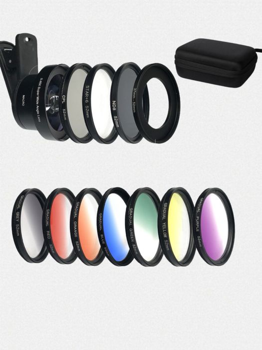 Набор профессиональных объективов и фильтров для смартфона