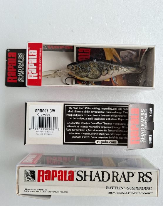 Воблери Rapala-TD9,RR8,SRRS7,LCM