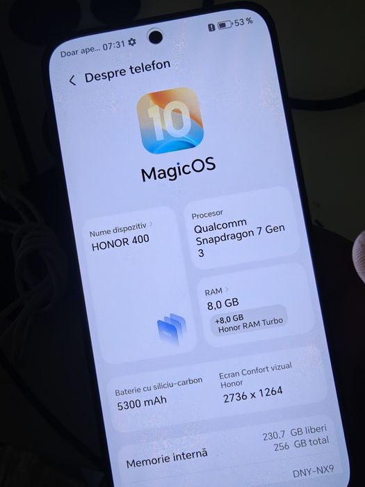 Honor magic 400 8/256gb că nou