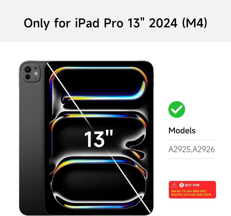 Husa cu Tastatură QWERTZ si touchpad iPad Pro 13" 2024 M4, neagră