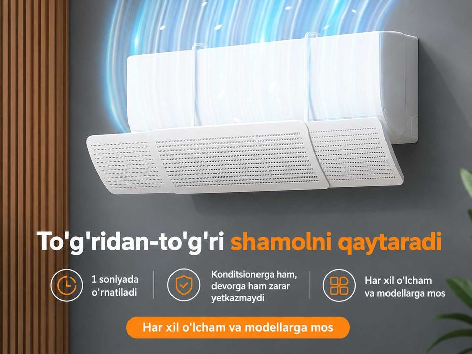 Deflektor ekran, защитный экран для кондиционера универсальный