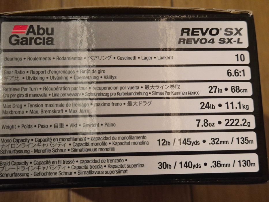 Продавам baitcast Abu Garcia Revo 4 SX – 6.6:1