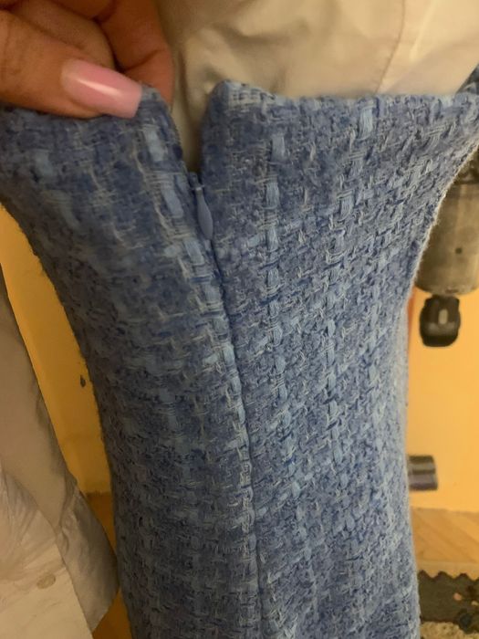 Рокля  сукман в небесносин цвят букле Zara, размер S/M