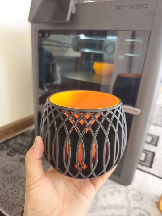 Кашпо распечатано на 3D принтере