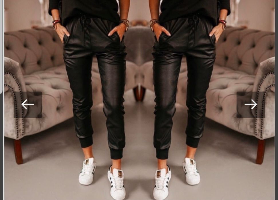 Дамски кожен панталон