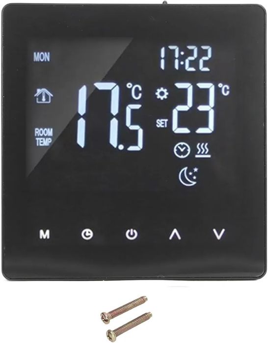 Интелигентен цифров термостат K2MRH3A,черен, LCD, тъч бутони