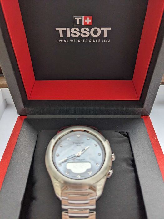 Ceas Tissot T-Touch Lady Solar 12 Diamonds, cadran sidef, nou