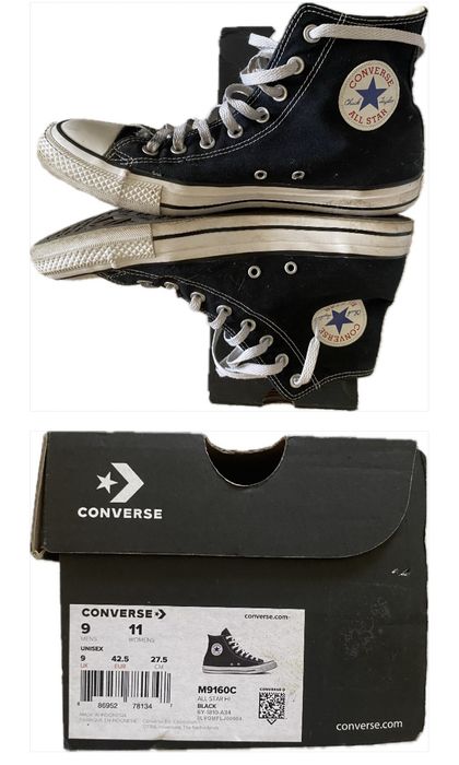 Converse Черные Оригинал Высокие