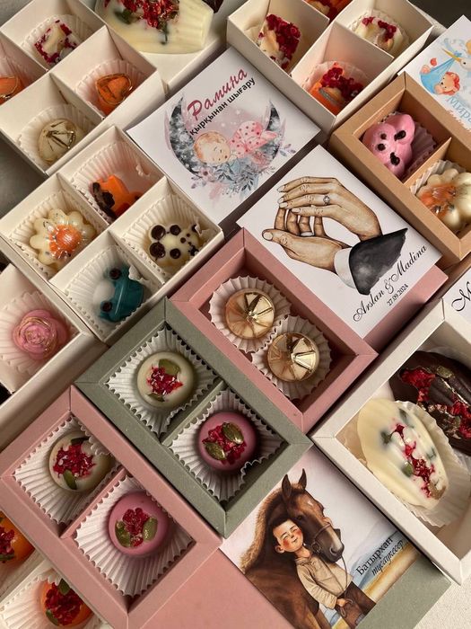 Бонбоньерки тойбастар шоколад