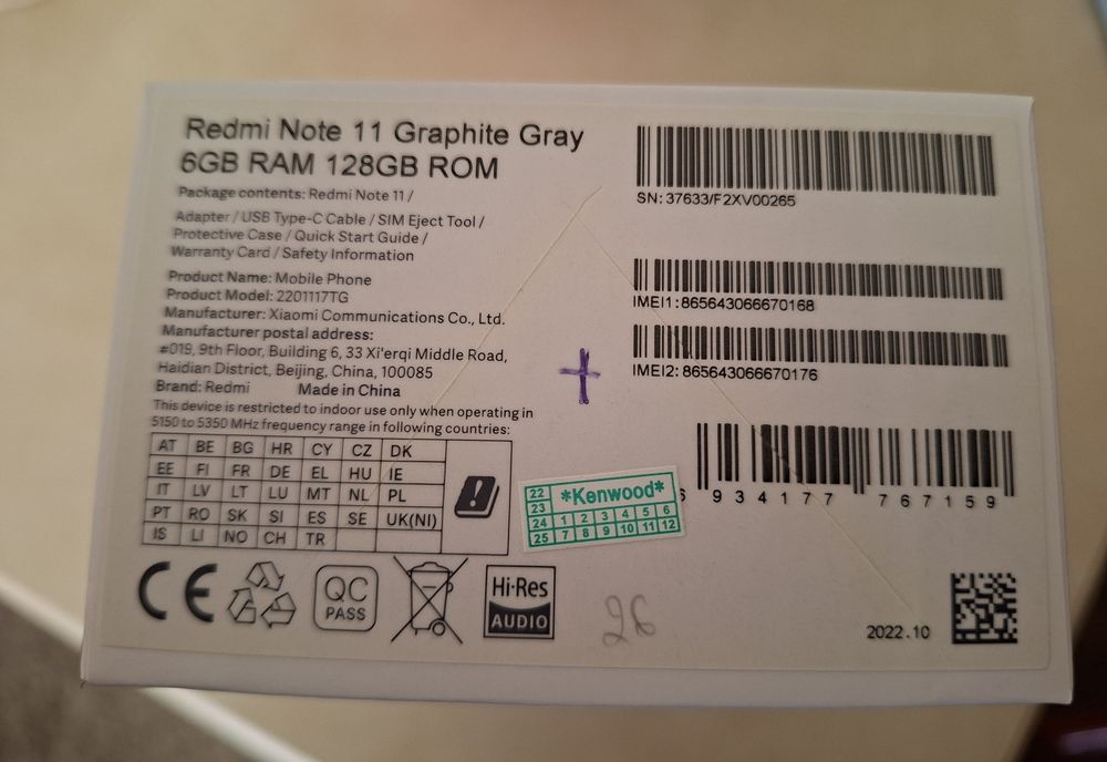 REDMI NOTE 11 6/ 128GB