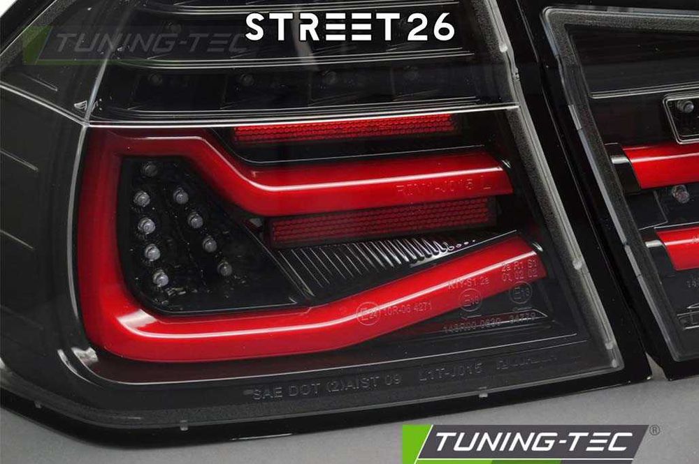 Stopuri LED BMW Seria 3 E90 LCI Sedan (2008-2011) Negru Semnal Dinamic