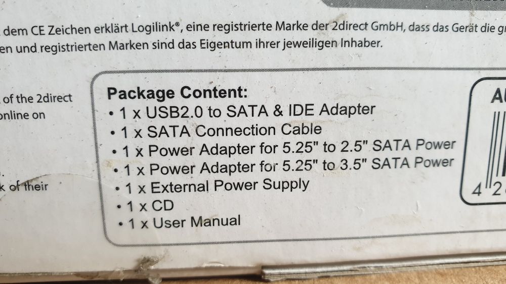 USB 2.0 to IDE & SATA Adapter