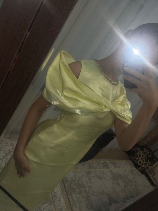 Вечерный Платье Жёлтый 46 размер