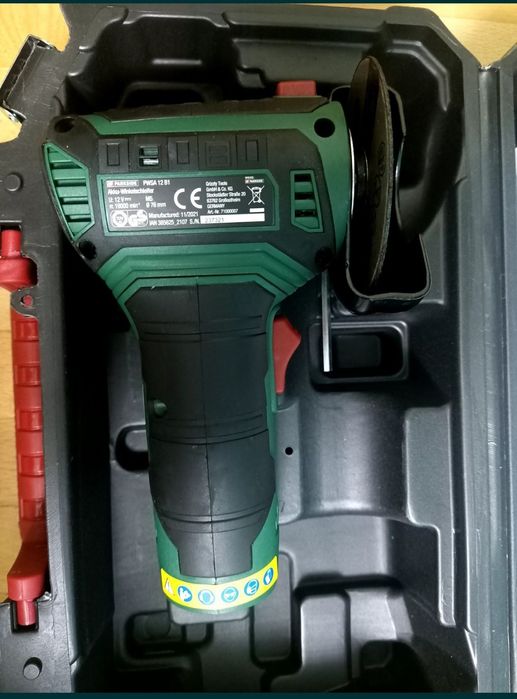 Parkside mini flex polidisc polizor pe baterie 12V 4A 5A 2A încărcător